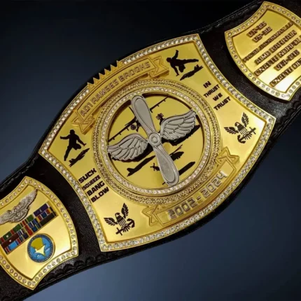 US Navy Retirement 24k Gold Championship Belt