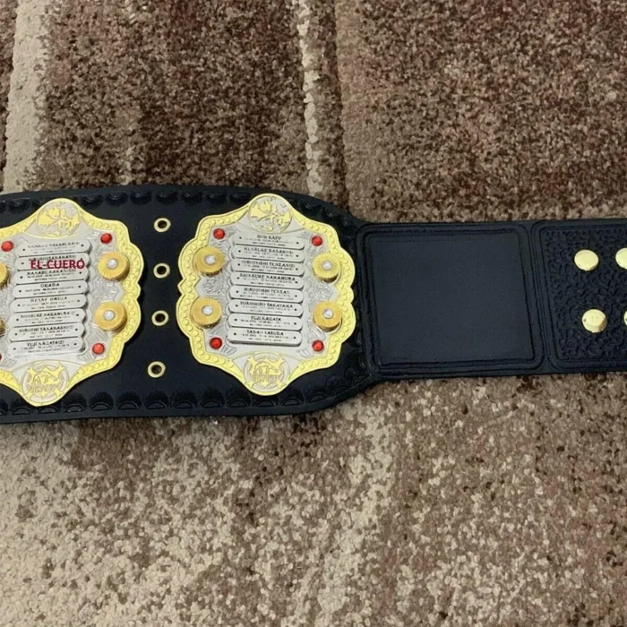 IWGP HEAVYWEIGHT REPLICA DOUBLE STACKED Black Strap Championship Belt