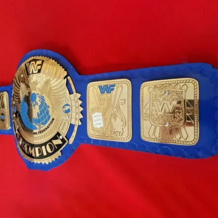 WWF BLUE BIG EAGLE Brass Championship Title Belt